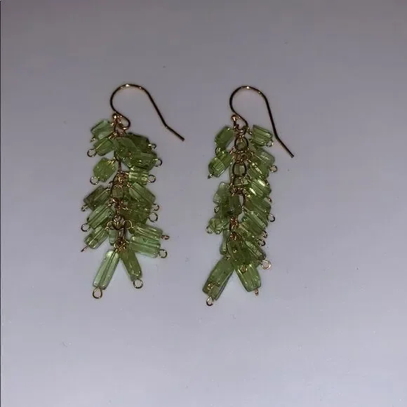 CANDELA peridot chicklet drop earrings